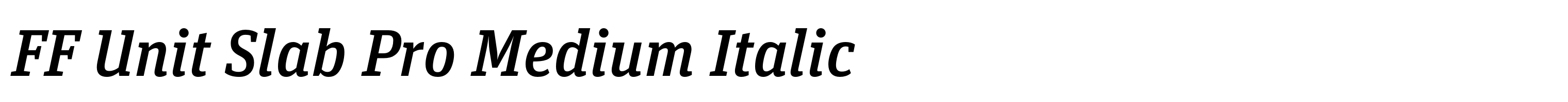 FF Unit Slab Pro Medium Italic
